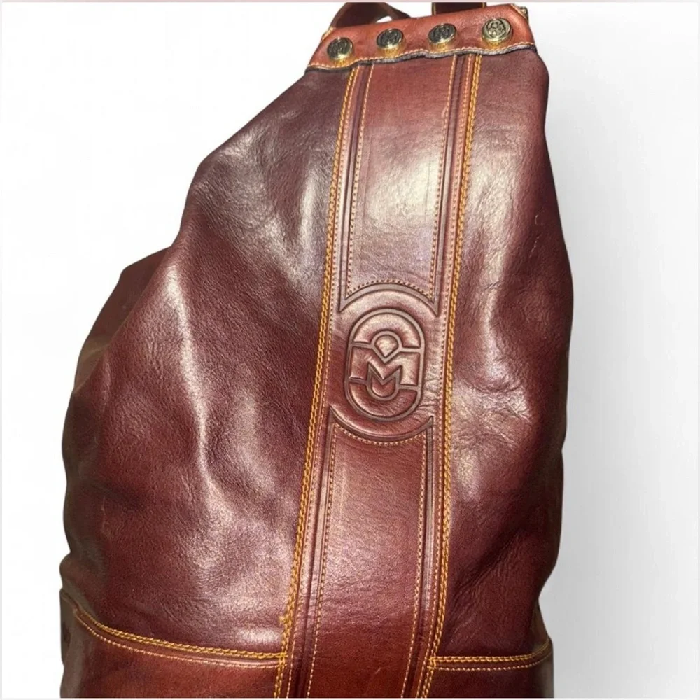 MARINO ORLANDI Bucket Bag Leather Handbag. - Picture 3 of 9